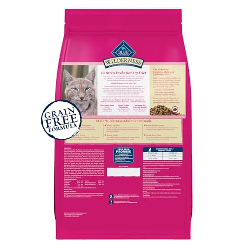 Blue Buffalo Wilderness Grain-Free Salmon Dry Cat Meals for Grownup Cats - 11 lbs, Excessive Protein Formulation