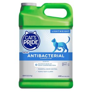 Cat’s Satisfaction New Antibacterial Cat Litter: Eliminates 99.9% of Odor-Inflicting Micro organism – Superior Odor Management – Light-weight Clumping System – Scented, 12 lb Pack