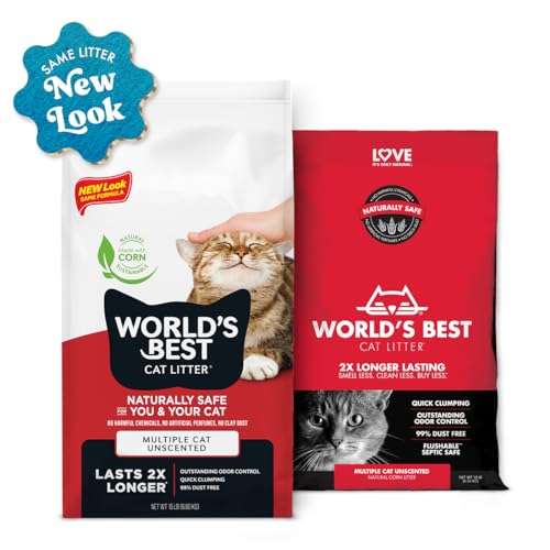 High-Rated Unscented Cat Litter for A number of Cats, 32-Pound Bag - Made with Pure Components, Fast Clumping, Flushable, 99% Mud-Free, USA-Made - Superior Odor Management &...