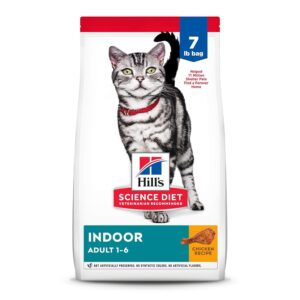 Hill’s Science Weight loss program Indoor Grownup Cat Meals, 1-6 Years, Dry Rooster Recipe, 7 lb Bag – Straightforward Litter Field Cleanup